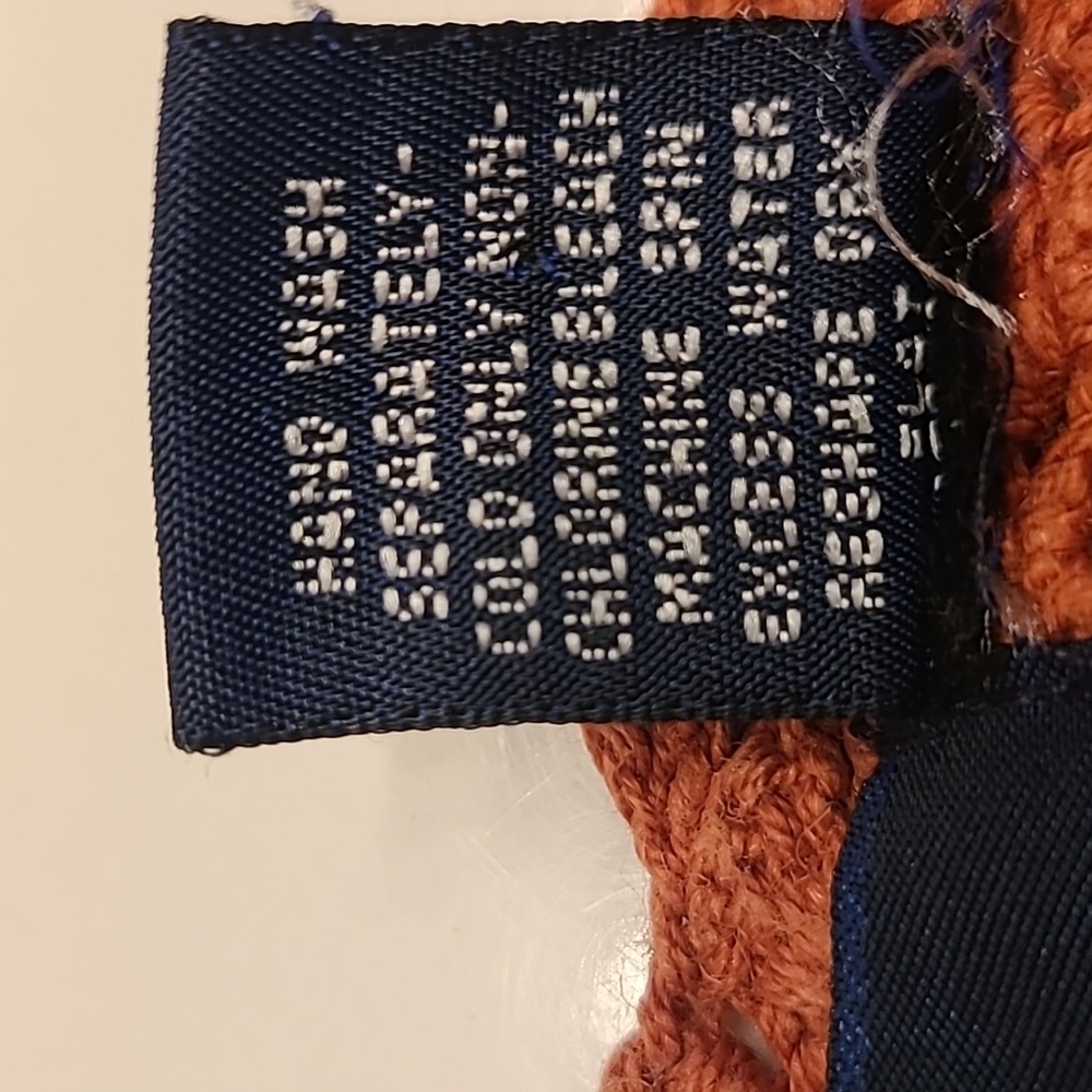 OBR Rust Orange Crochet Button-Front Sweater Vest Medium - Picture 9 of 9